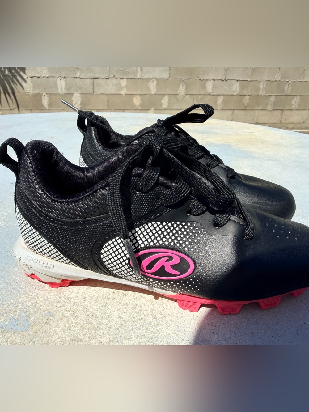 Rawlings Black and Pink Turf Cleat